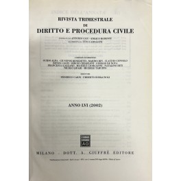 Rivista trimestrale di diritto e procedura civile Rivista trimestrale di diritto e procedura civile