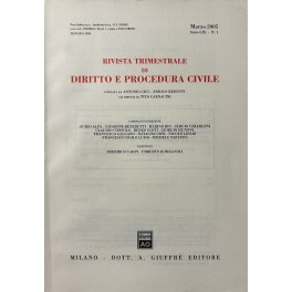 Rivista trimestrale di diritto e procedura civile Rivista trimestrale di diritto e procedura civile
