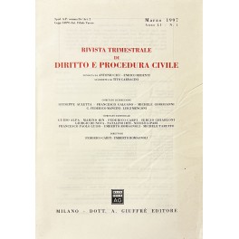 Rivista trimestrale di diritto e procedura civile Rivista trimestrale di diritto e procedura civile
