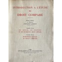 Introduction a l'etude du droit compare