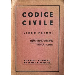 Codice civile. Libro Primo