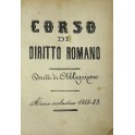 Corso di diritto romano. Diritti di obbligazione