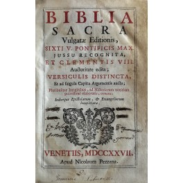 Biblia Sacra vulgatae editionis Sixti V Pontificis Biblia Sacra vulgatae editionis Sixti V Pontificis