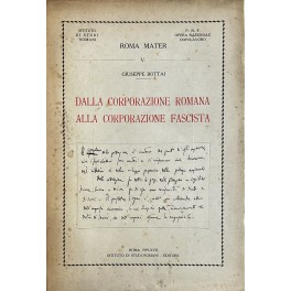 Dalla corporazione romana alla corporazione fascista