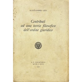 Contributi ad una teoria filosofica dell'ordine giuridico