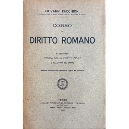 Corso di diritto romano. Corso di diritto romano.