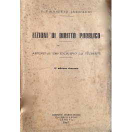 Lezioni di diritto pubblico. Appunti per uso esclu