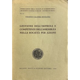 Gestione dell'impresa e competenze dell'assemblea