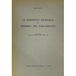 La posizione giuridica di membro del parlamento