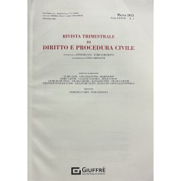 Rivista trimestrale di diritto e procedura civile