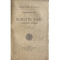 Scritti vari e pagine sparse