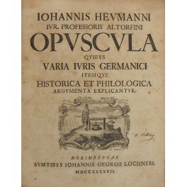 Opuscola quibus varia iuris germanici