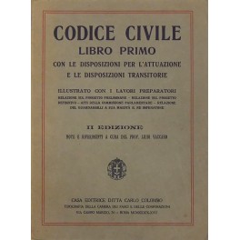 Codice civile Libro primo. 