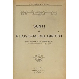 Sunti di filosofia del diritto dalle lezioni Sunti di filosofia del diritto dalle lezioni