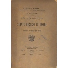 Della distinzione tra servitù rustiche ed urbane