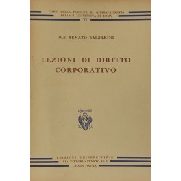 Lezioni di diritto corporativo