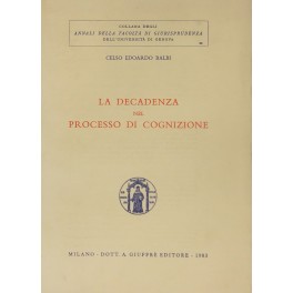 La decadenza nel processo di cognizione