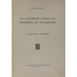 Studi intorno alla promessa di pagamento. 