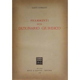 Frammenti di un dizionario giuridico