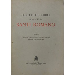 Scritti giuridici in onore di Santi Romano