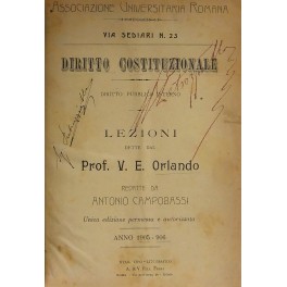 Diritto costituzionale. Diritto pubblico interno Diritto costituzionale. Diritto pubblico interno