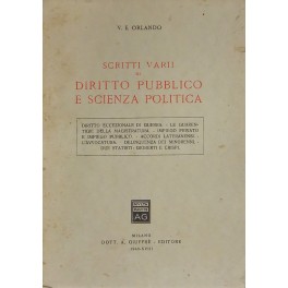 Scritti varii di diritto pubblico e scienza politica Scritti varii di diritto pubblico e scienza politica