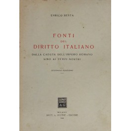 Fonti del diritto italiano dalla caduta dell'Impero Romano