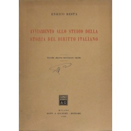 Avviamento allo studio della storia del diritto italiano
