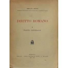 Diritto romano. Vol. I (unico pubblicato)