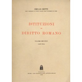 Istituzioni di diritto romano. Vol. II parte I