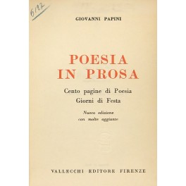 Poesia in prosa.