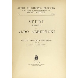 Studi in memoria di Aldo Albertoni Studi in memoria di Aldo Albertoni