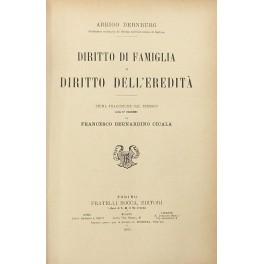 Diritto di famiglia e diritto dell'eredità.