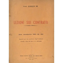Lezioni sui contratti Lezioni sui contratti