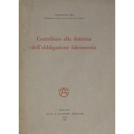 Contributo alla dottrina dell'obbligazione fideiussoria