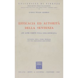 Efficacia ed autorità della sentenza