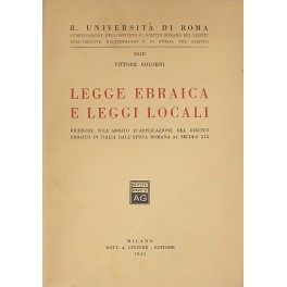 Legge ebraica e leggi locali Legge ebraica e leggi locali