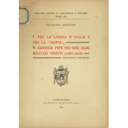 I - Per la lingua italiana e per la Dante