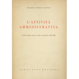 L'attività amministrativa