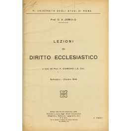 Lezioni di diritto ecclesiastico