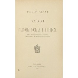 Saggi di filosofia sociale e giuridica Saggi di filosofia sociale e giuridica