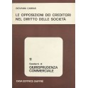 Le opposizioni dei creditori nel diritto delle società