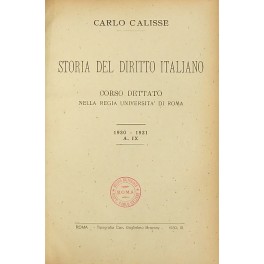 Storia del diritto italiano. 