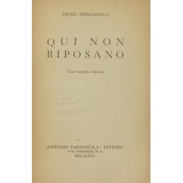 Qui non riposano. Una tragedia italiana