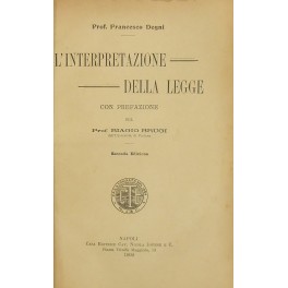 L'interpretazione della legge. 