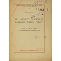 Il documento oggetto di rapporti giuridici privati