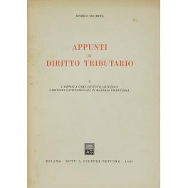 Appunti di diritto tributario. 