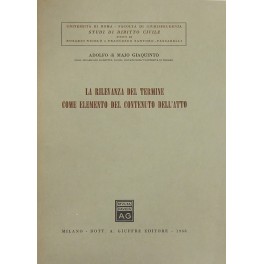 La rilevanza del termine come elemento del contenuto dell'atto