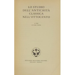 Lo studio dell'antichità classica nell'ottocento.