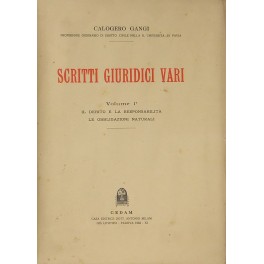 Scritti giuridici vari. Vol. I (unico pubblicato)